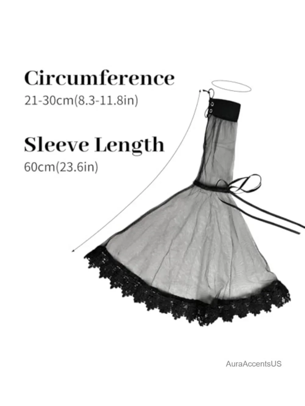 Lace Tulle Detachable Arm Sleeves Victorian Wedding Halloween Accessories